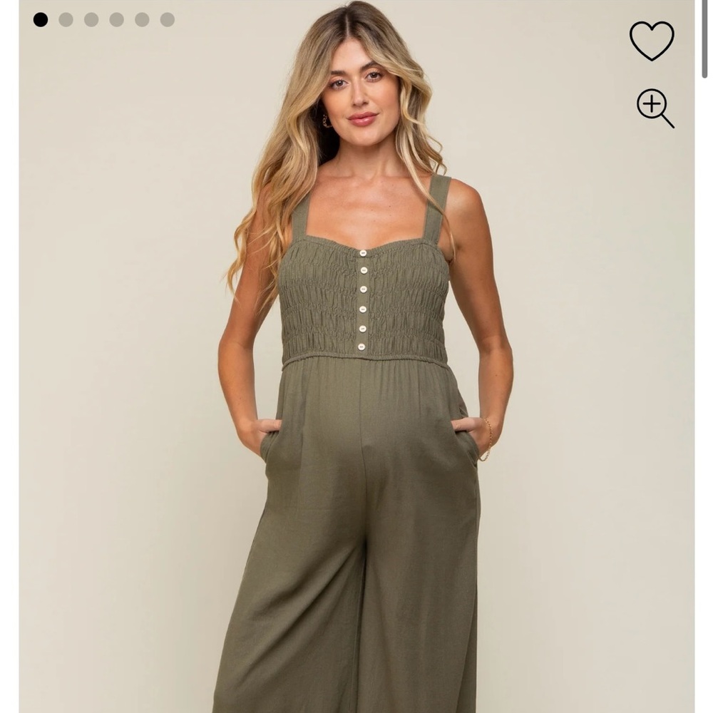 Pinkblush Maternity Linen Jumpsuit